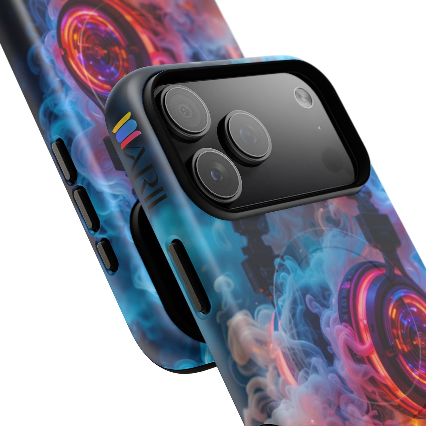 Neon Headphones Smoke Design