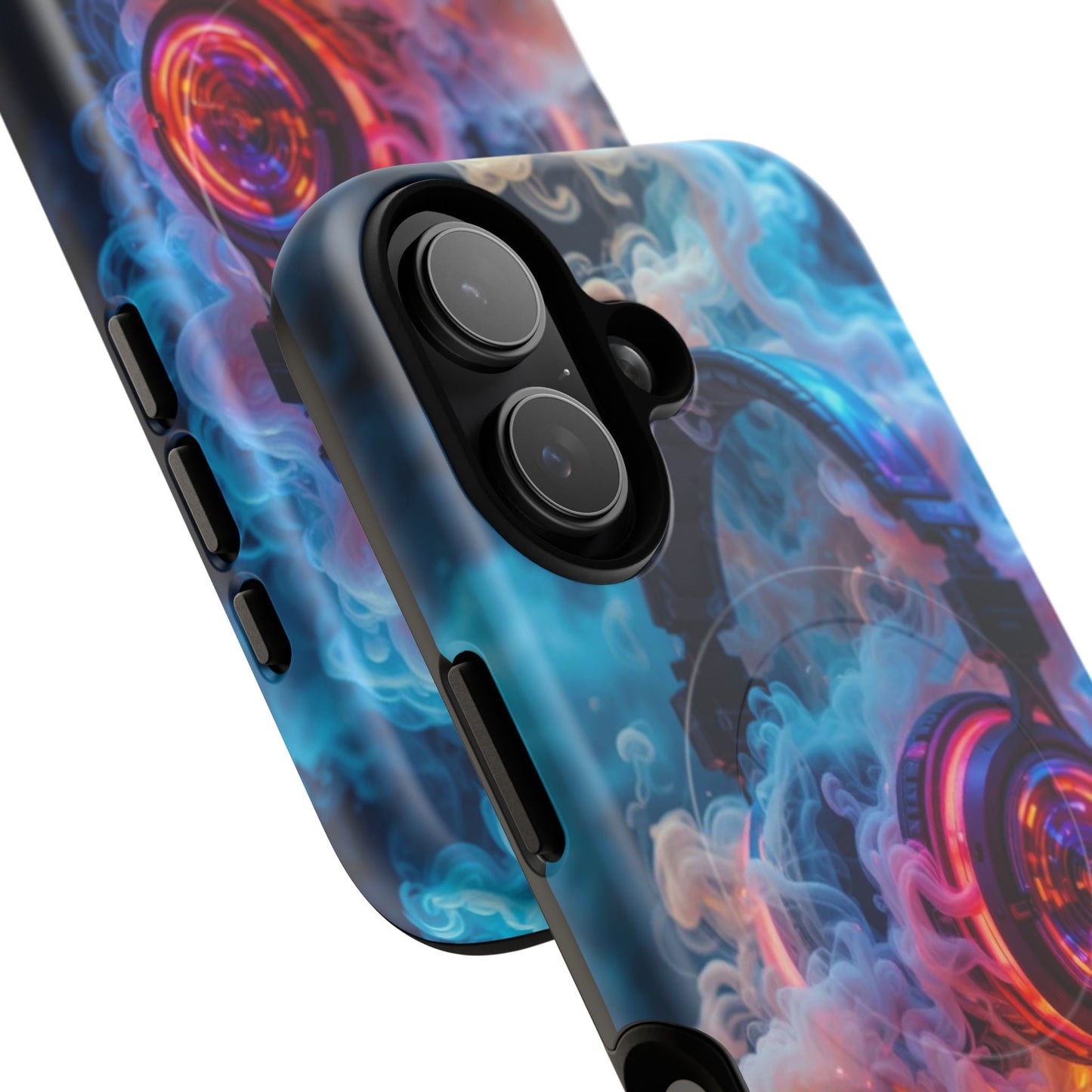 Neon Headphones Smoke Design