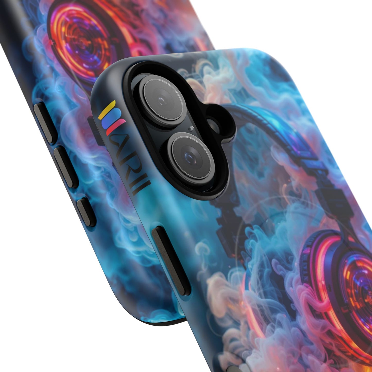 Neon Headphones Smoke Design