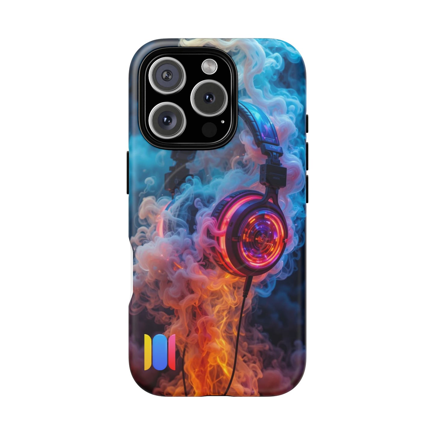 Neon Headphones Smoke Design