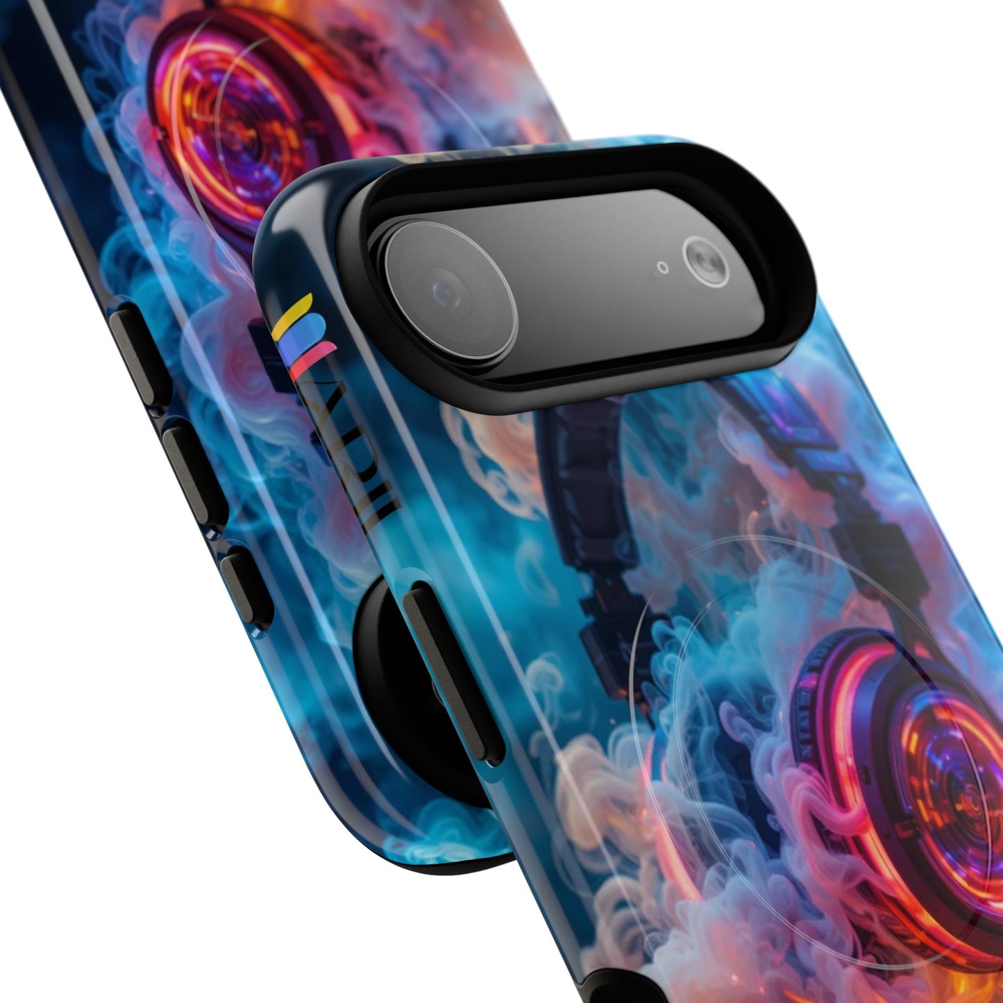 Neon Headphones Smoke Design