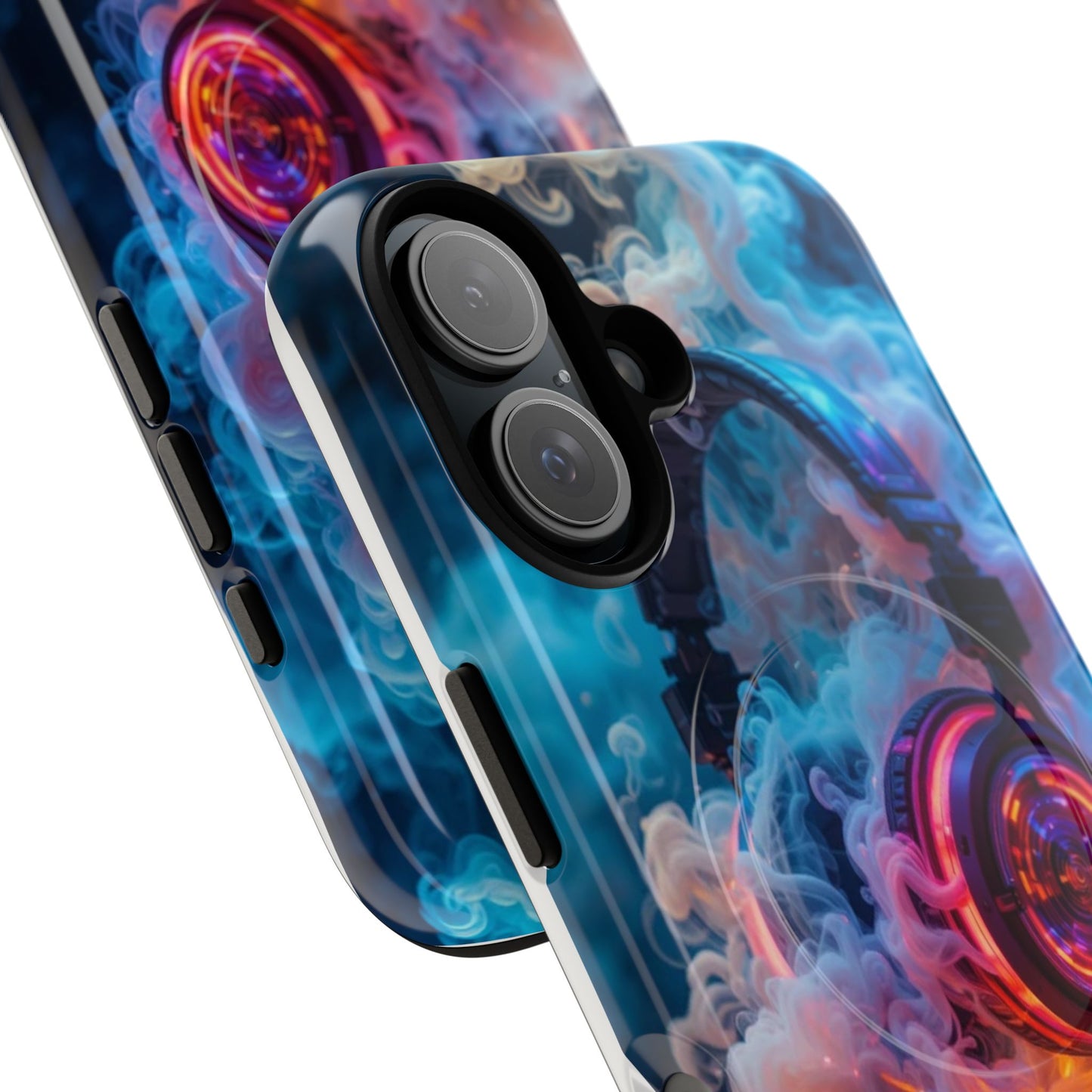 Neon Headphones Smoke Design