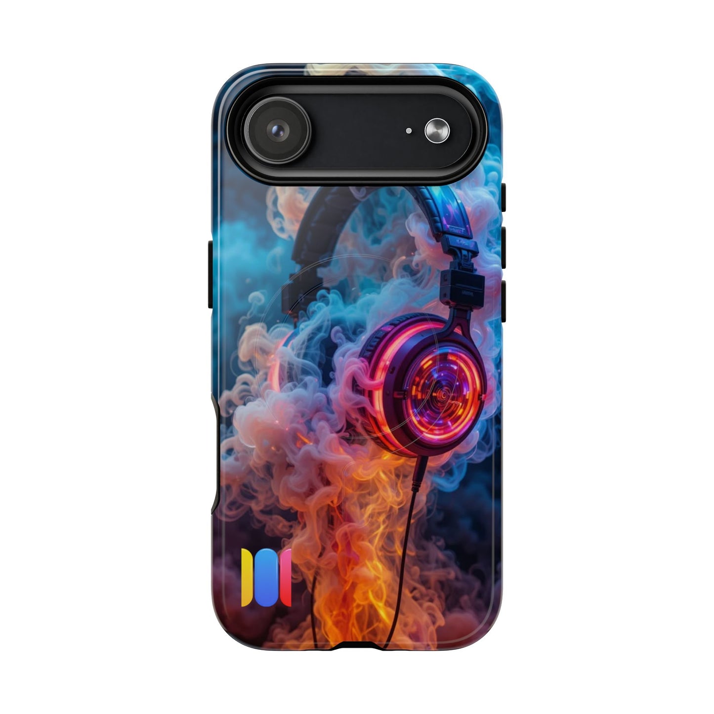 Neon Headphones Smoke Design