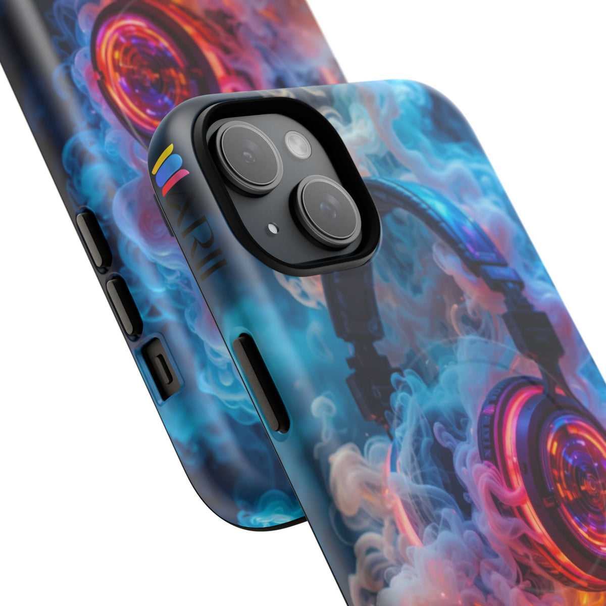 Neon Headphones Smoke Design