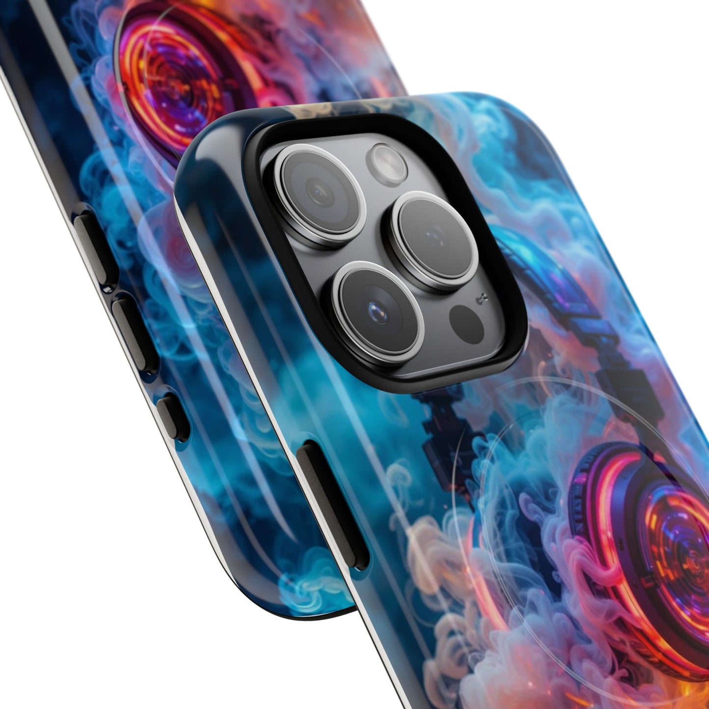 Neon Headphones Smoke Design