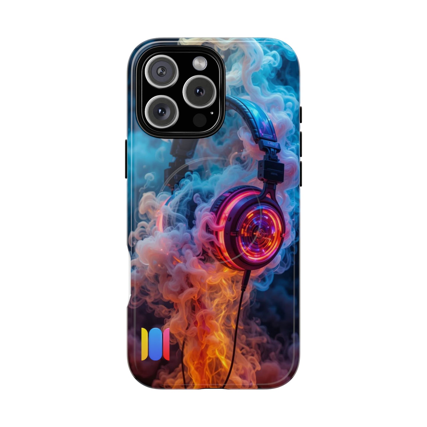 Neon Headphones Smoke Design