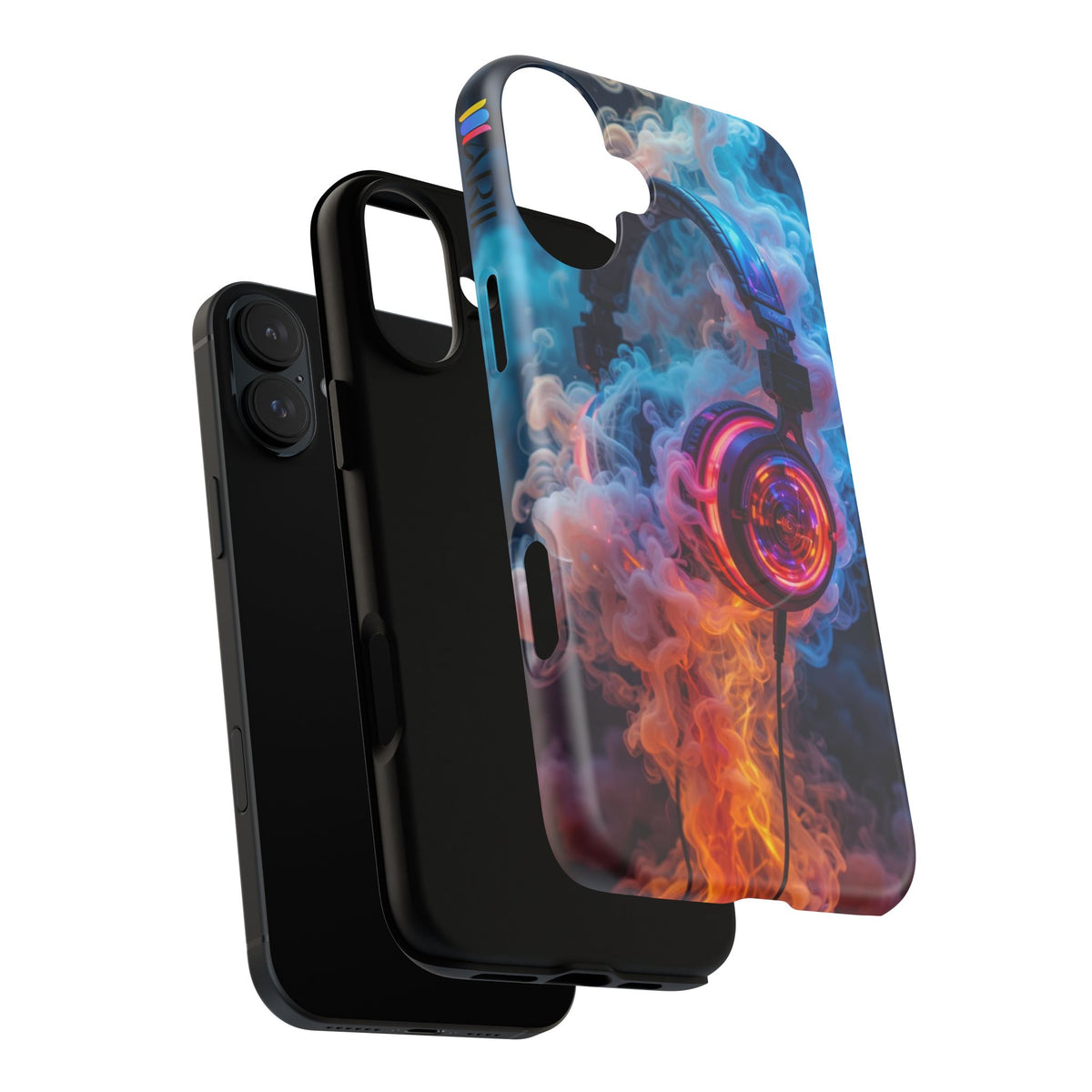 Neon Headphones Smoke Design
