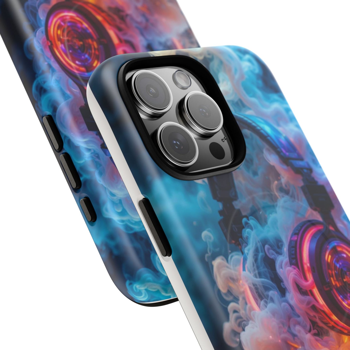 Neon Headphones Smoke Design