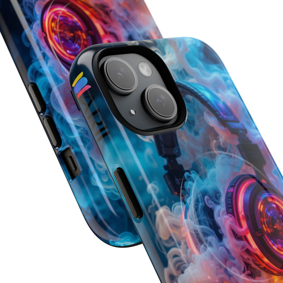 Neon Headphones Smoke Design