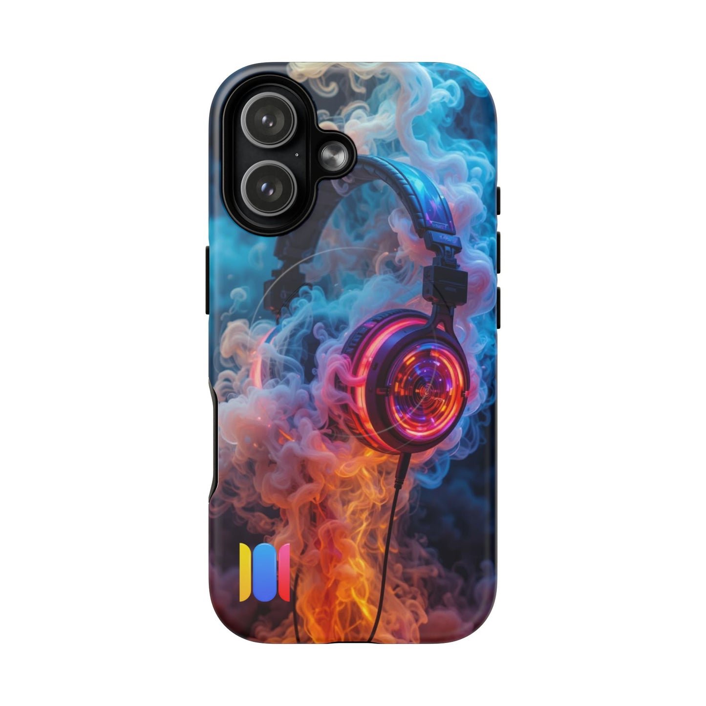 Neon Headphones Smoke Design