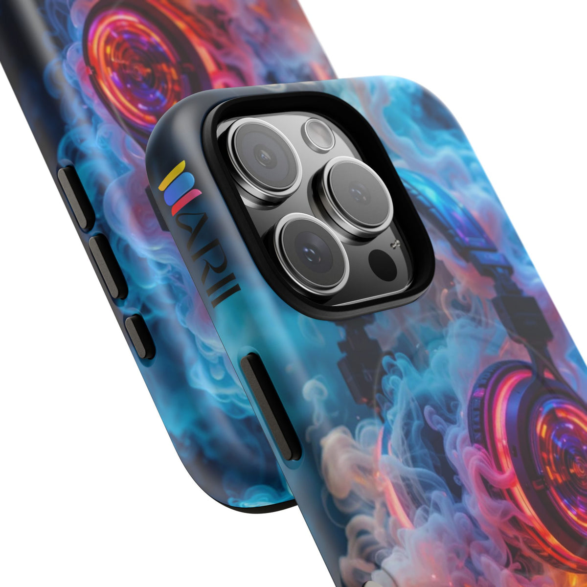 Neon Headphones Smoke Design