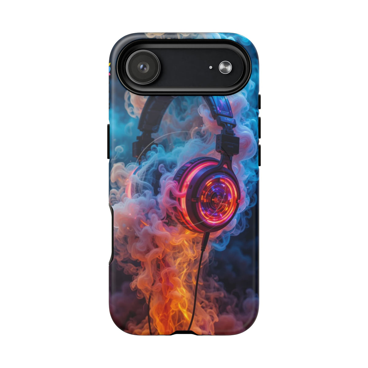 Neon Headphones Smoke Design