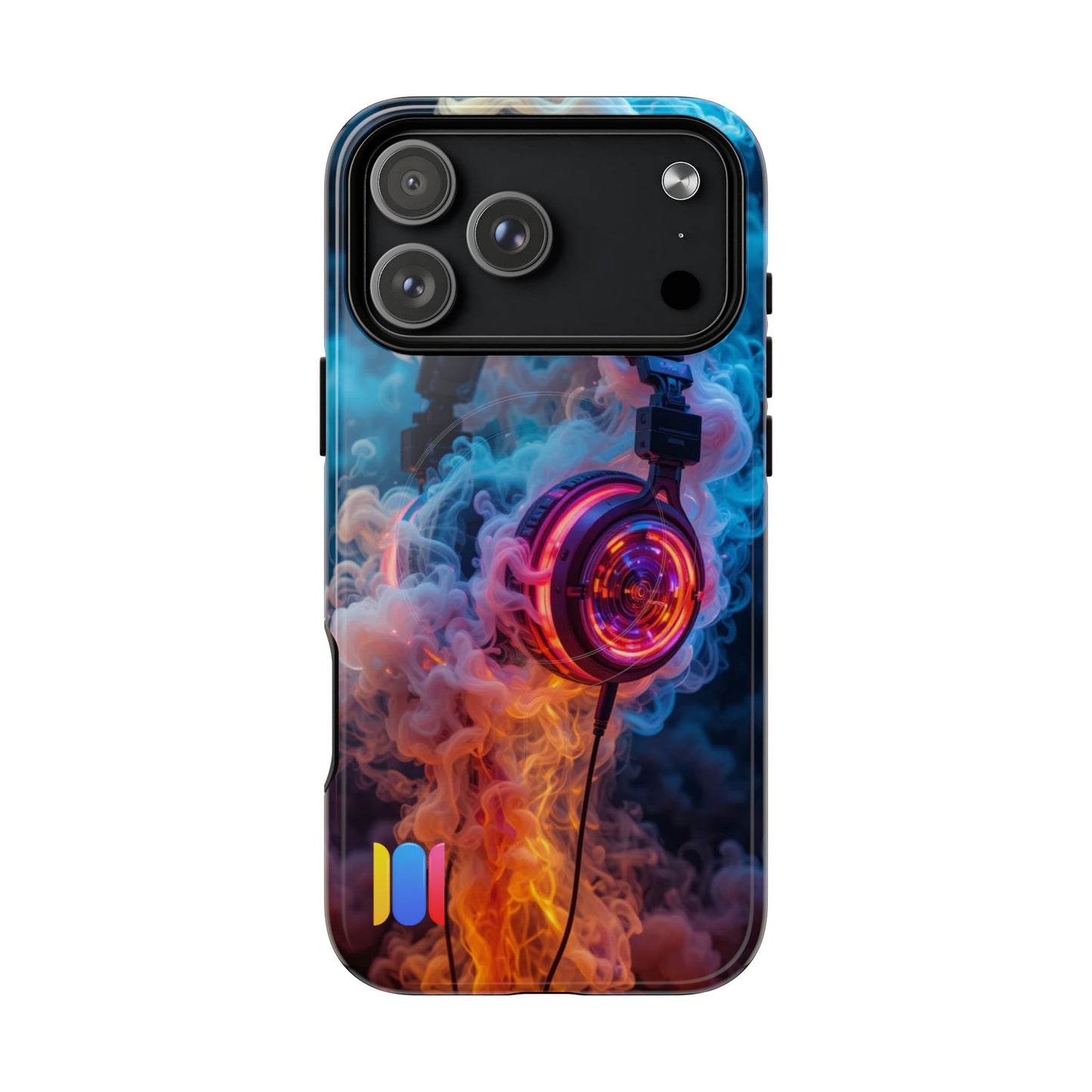 Neon Headphones Smoke Design