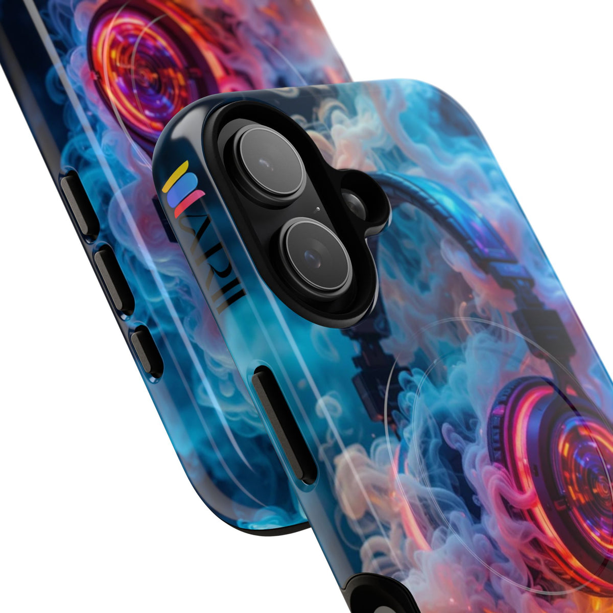 Neon Headphones Smoke Design