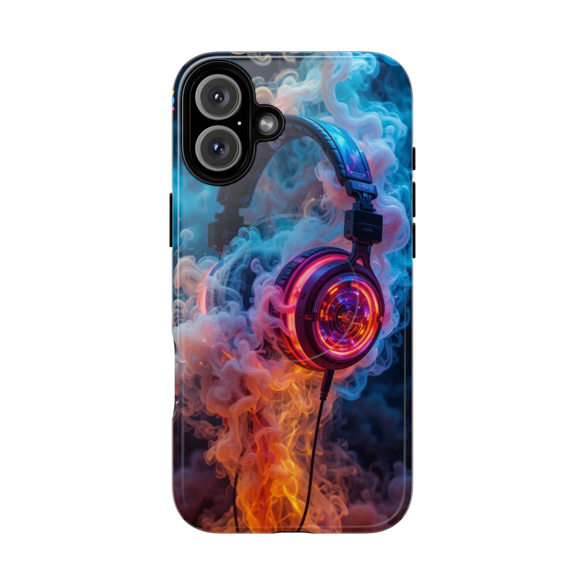 Neon Headphones Smoke Design