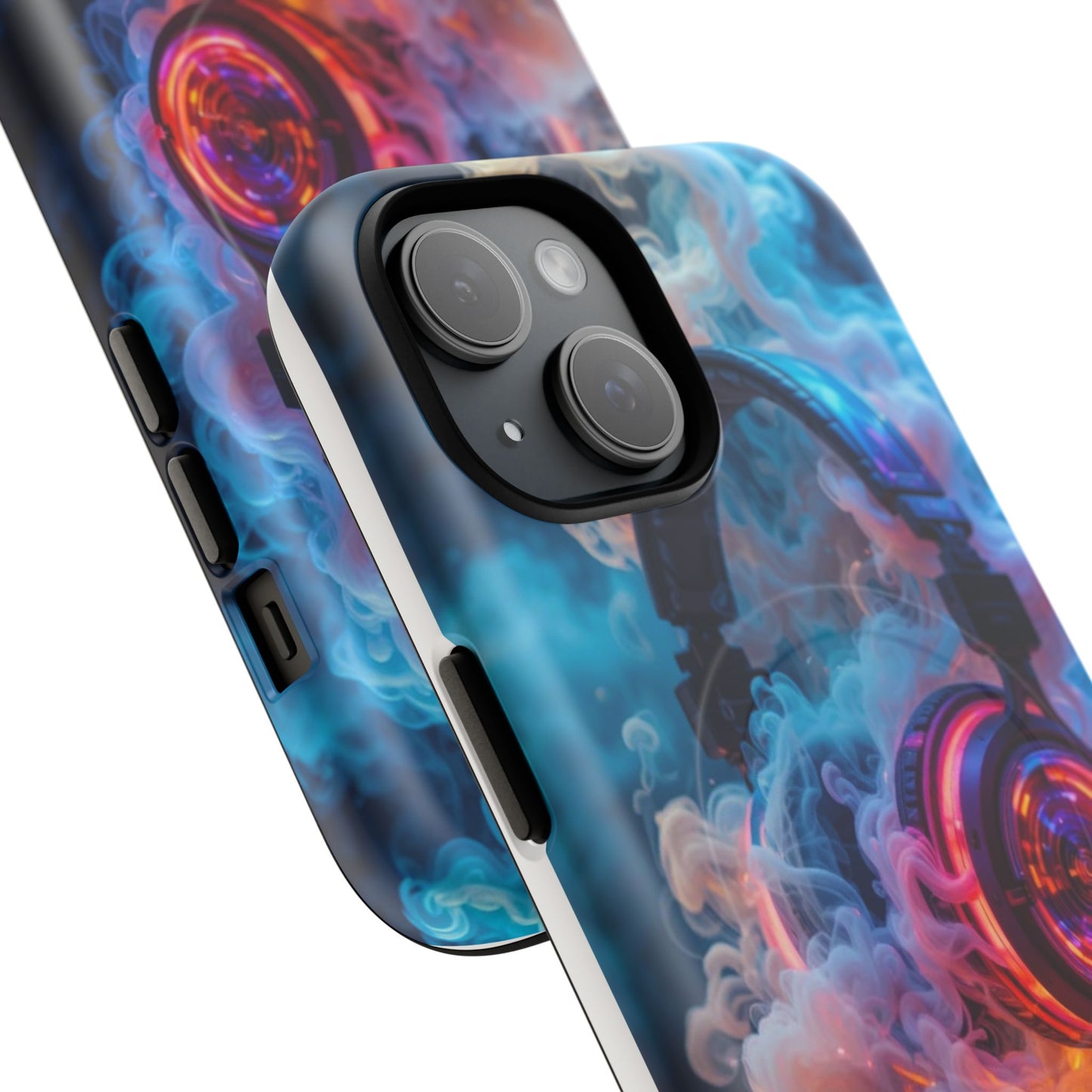 Neon Headphones Smoke Design