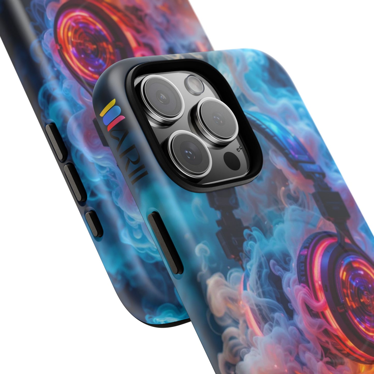 Neon Headphones Smoke Design