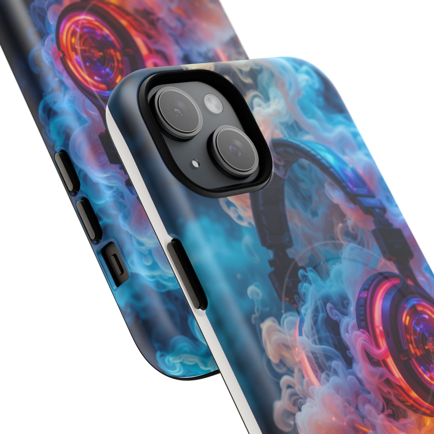 Neon Headphones Smoke Design
