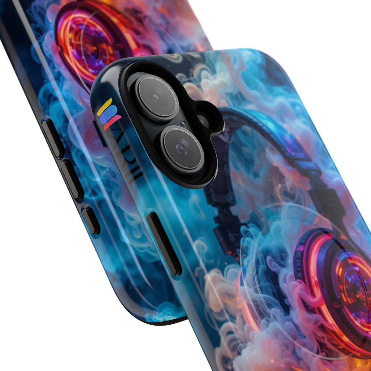 Neon Headphones Smoke Design