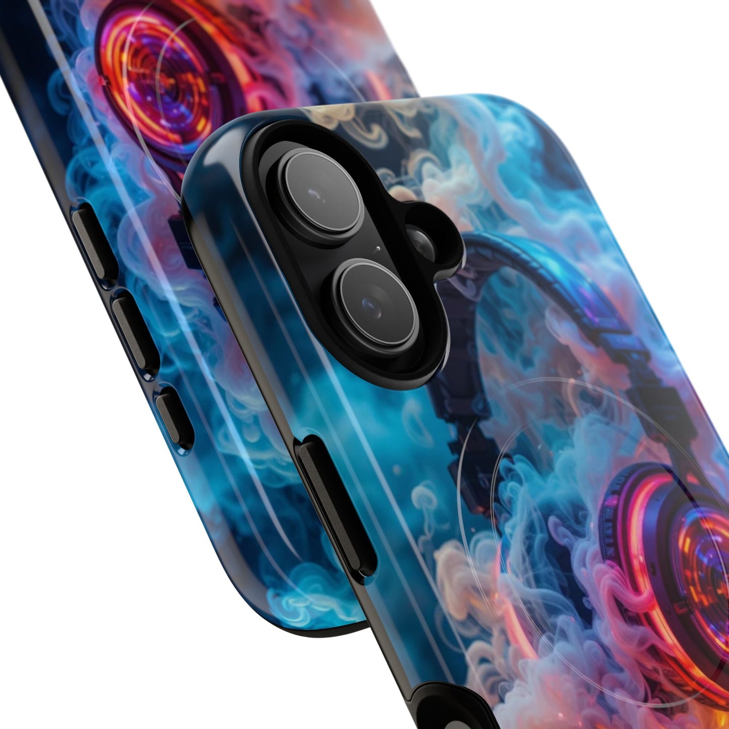 Neon Headphones Smoke Design