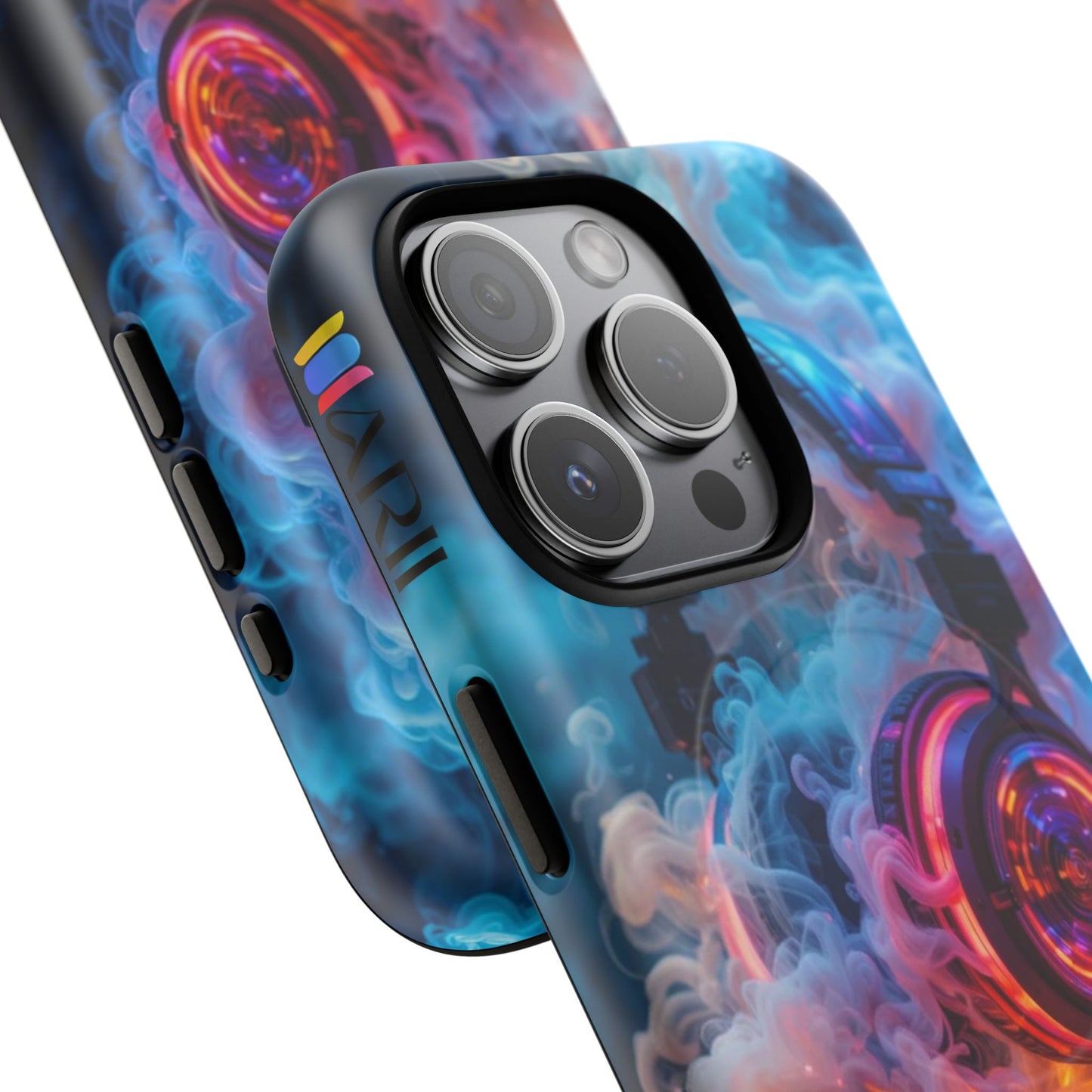 Neon Headphones Smoke Design