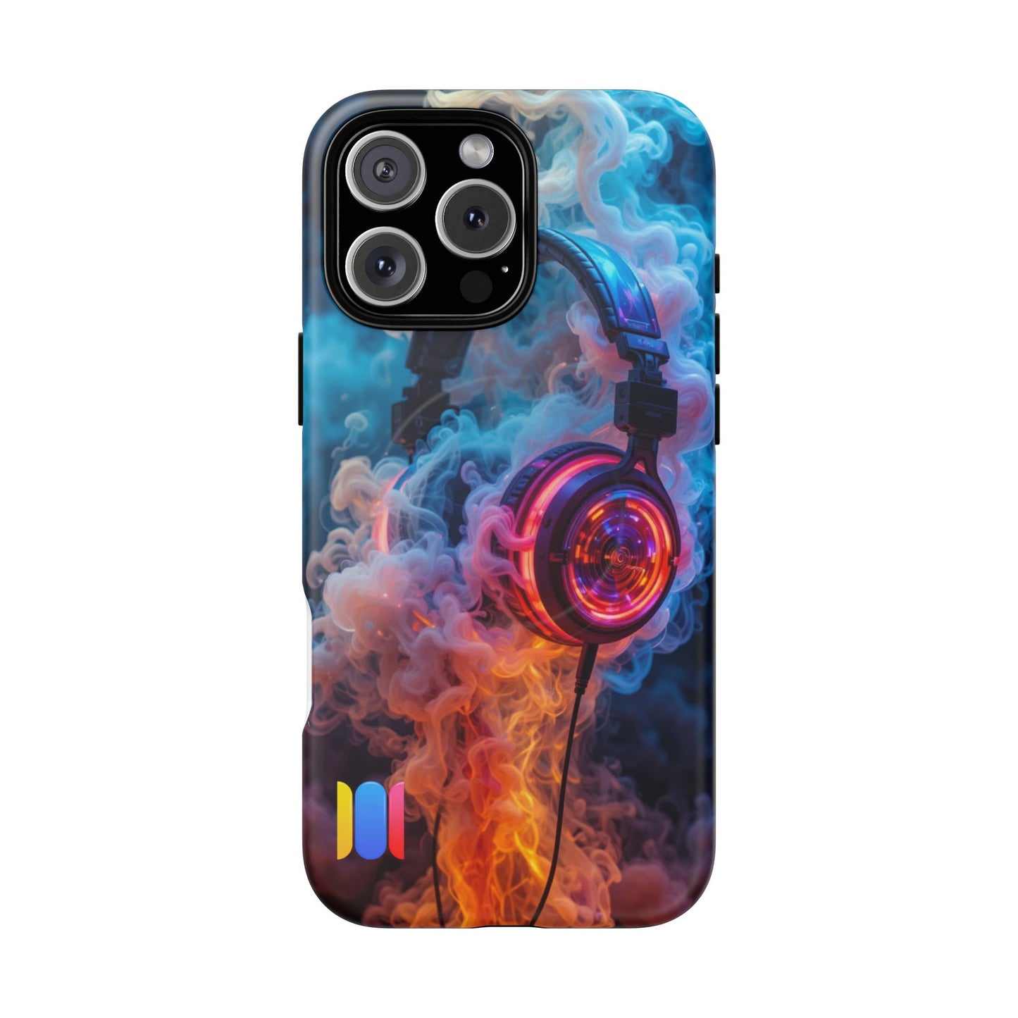 Neon Headphones Smoke Design