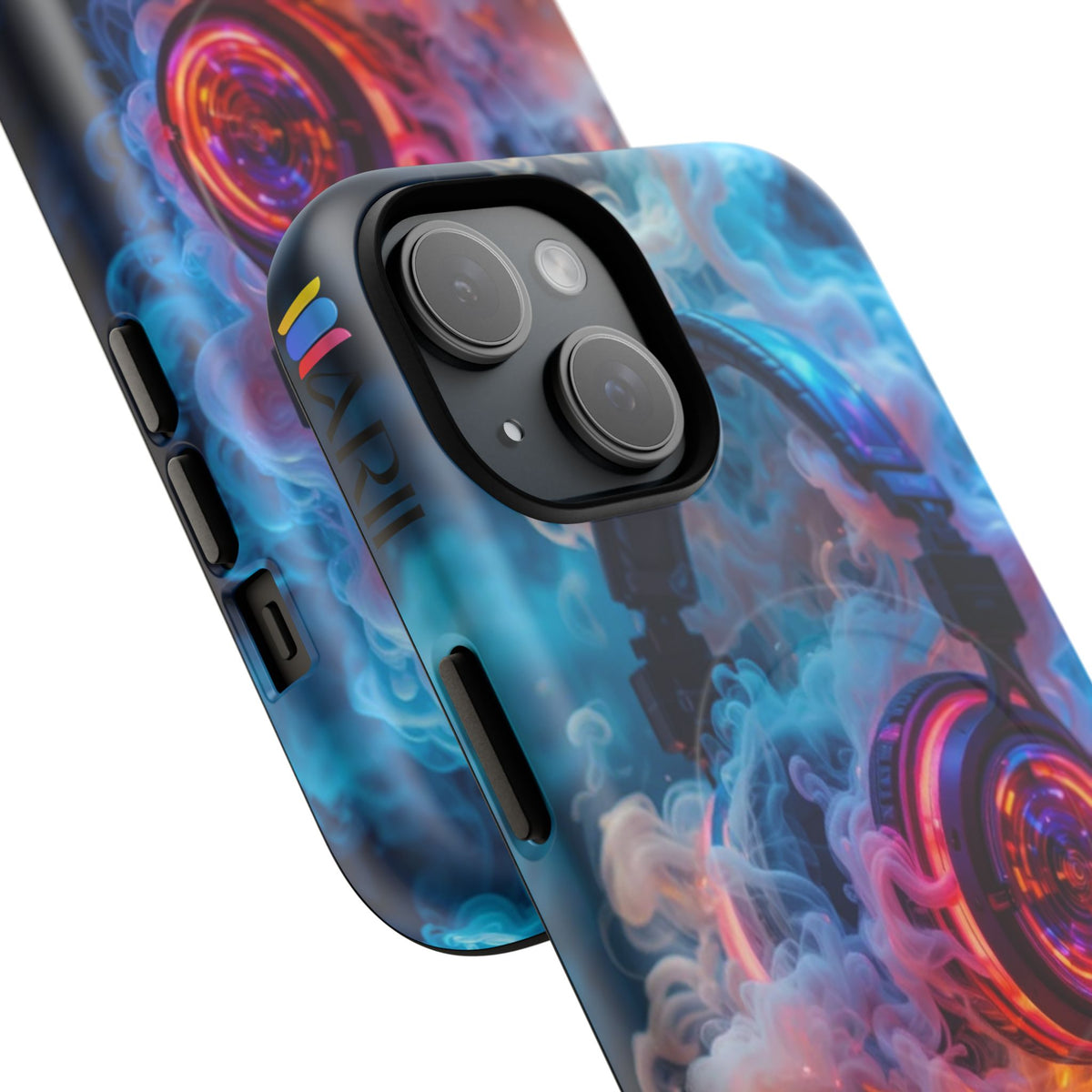 Neon Headphones Smoke Design