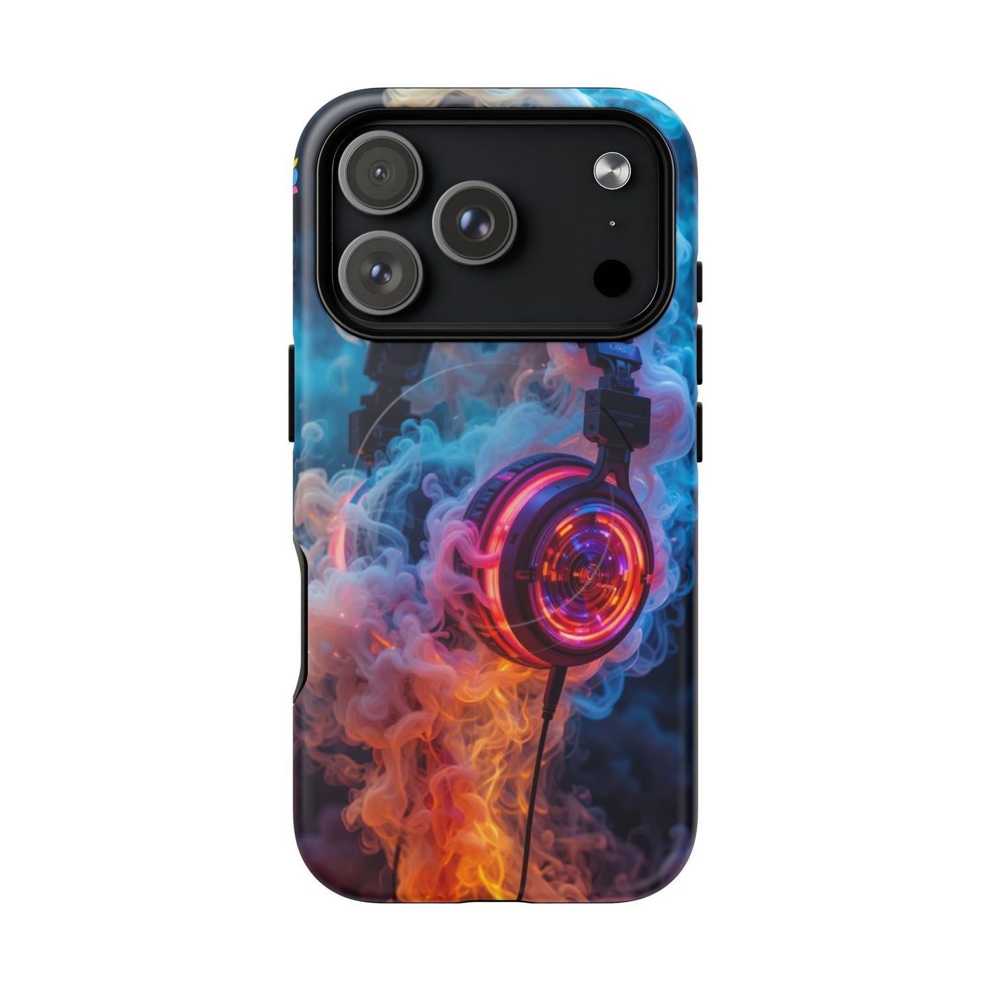 Neon Headphones Smoke Design