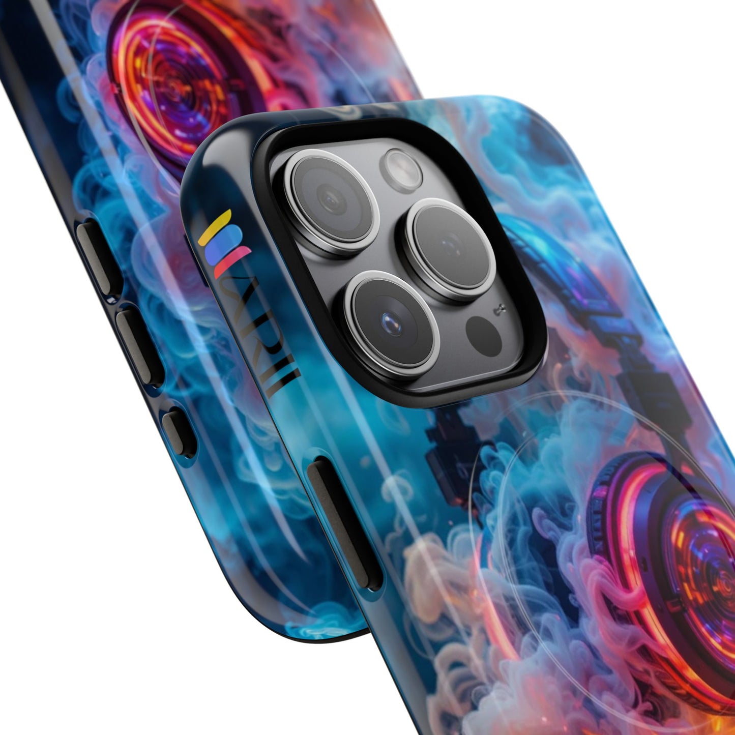 Neon Headphones Smoke Design