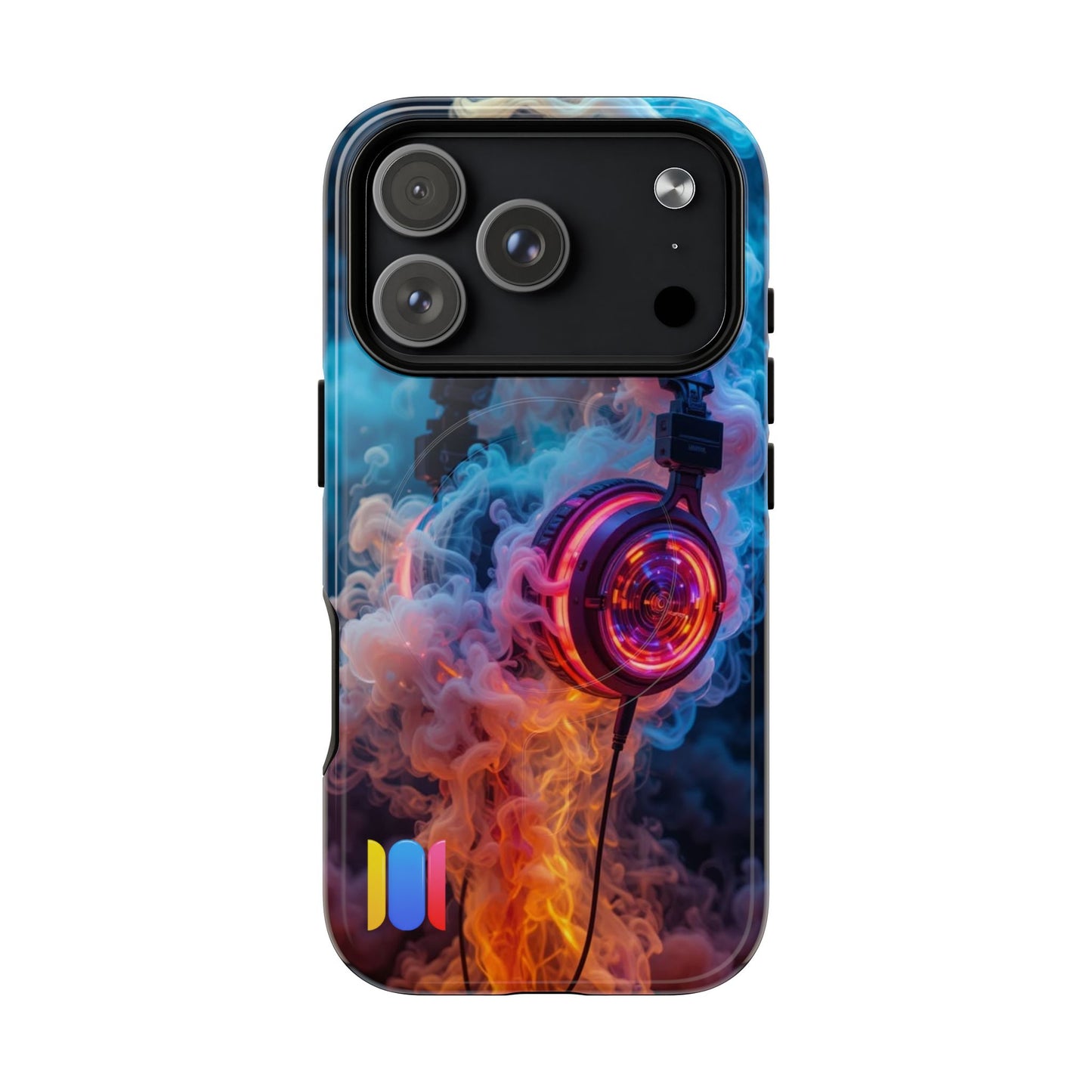 Neon Headphones Smoke Design