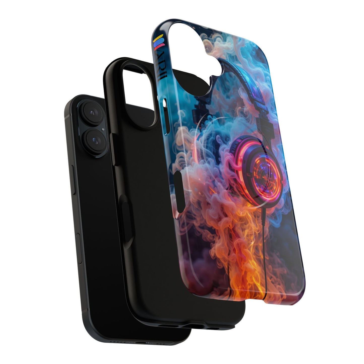 Neon Headphones Smoke Design