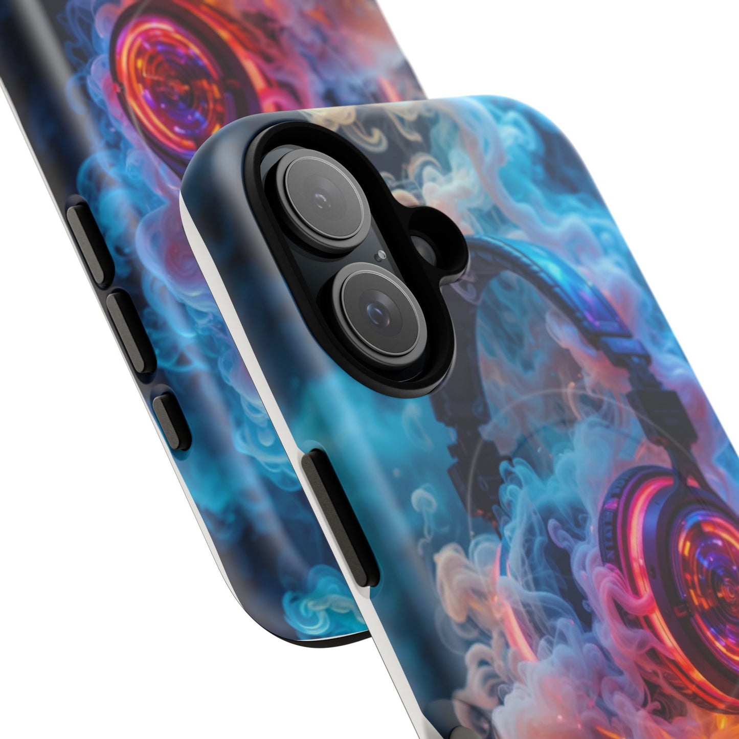 Neon Headphones Smoke Design