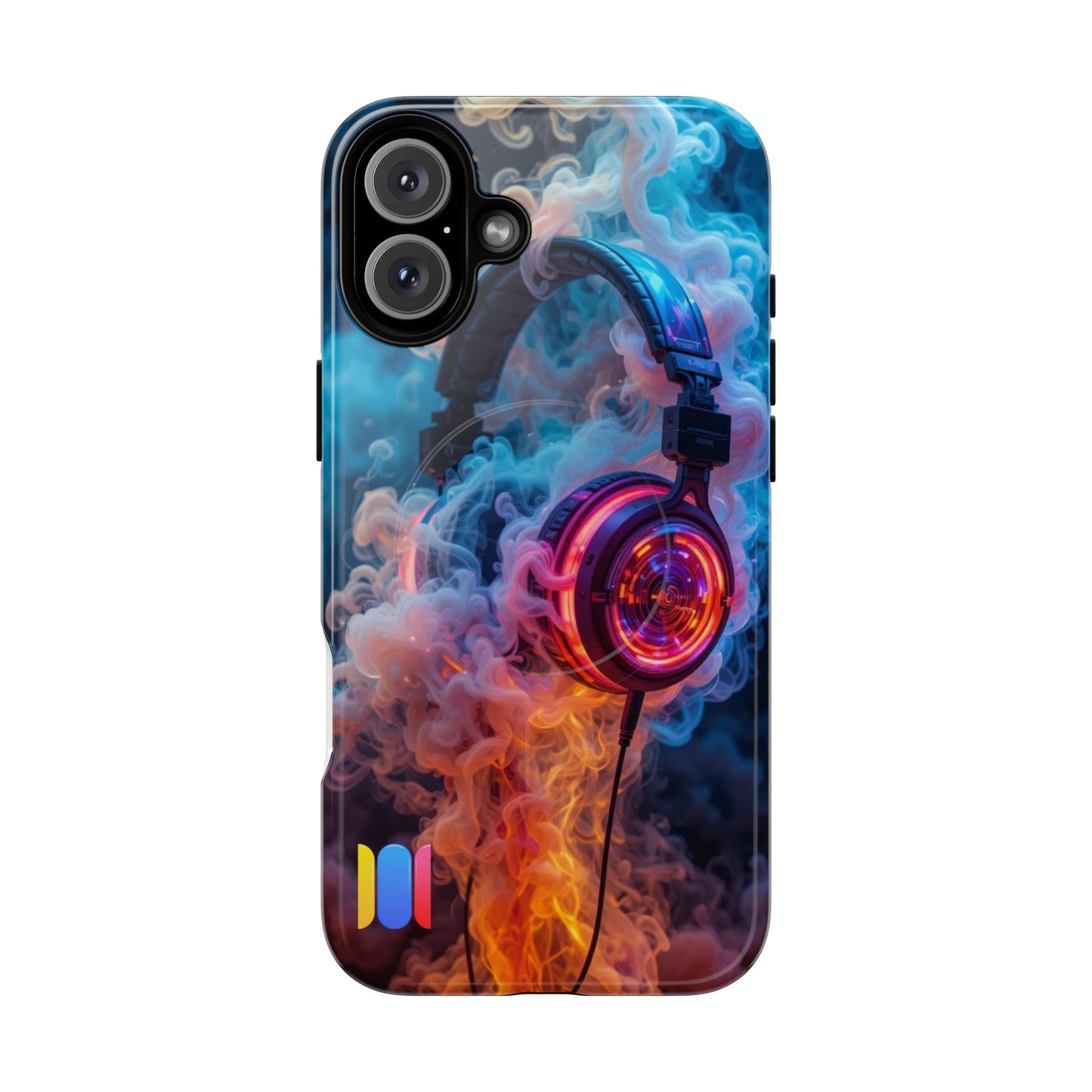 Neon Headphones Smoke Design