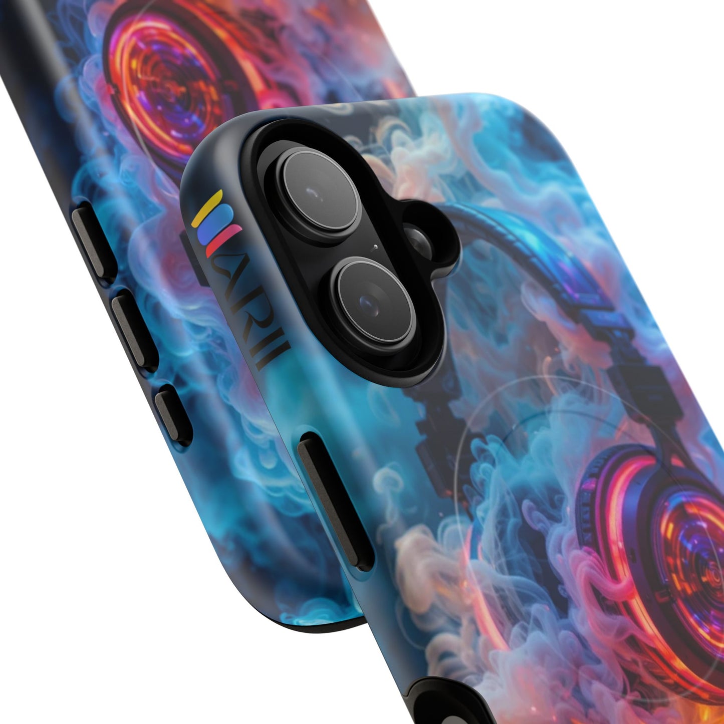 Neon Headphones Smoke Design