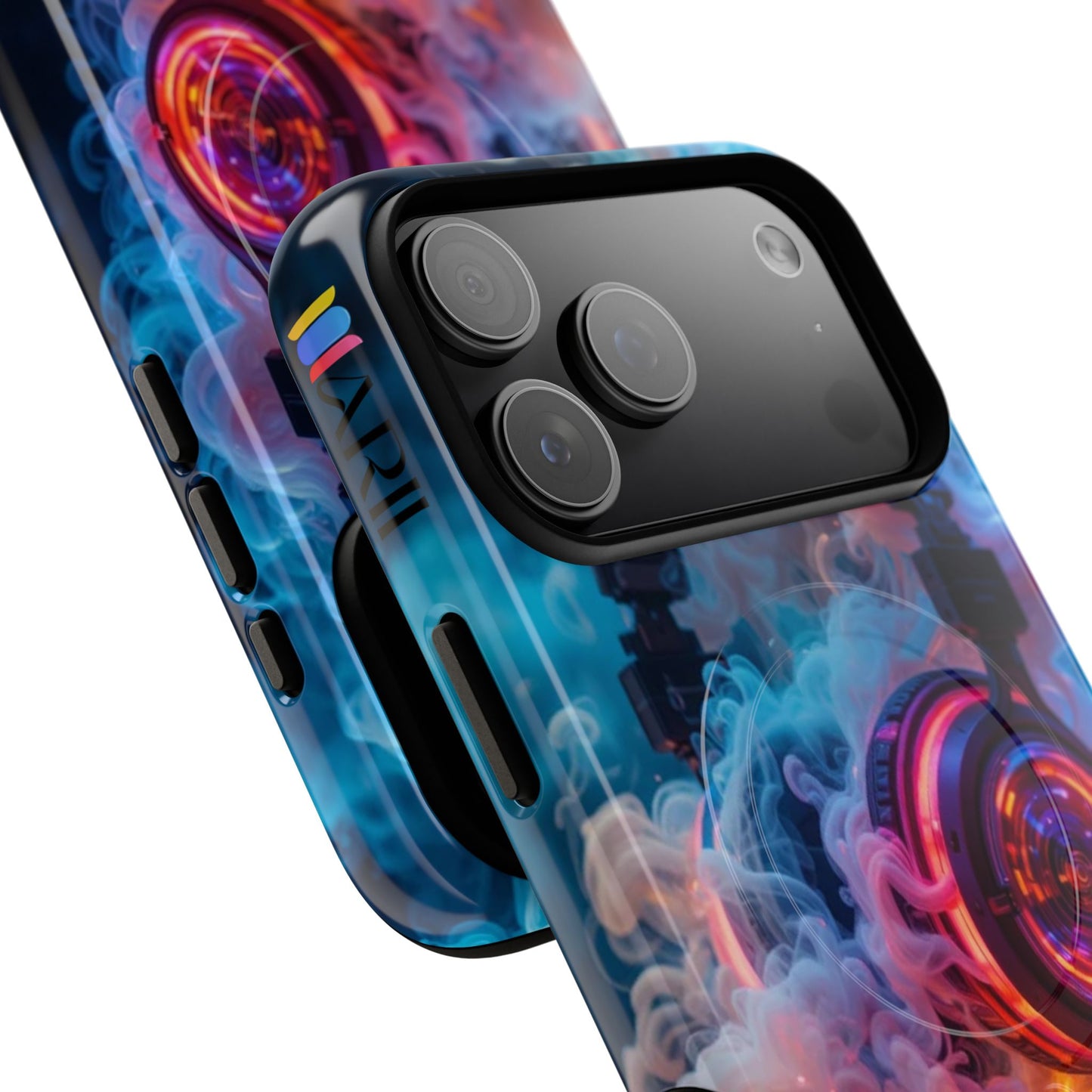 Neon Headphones Smoke Design