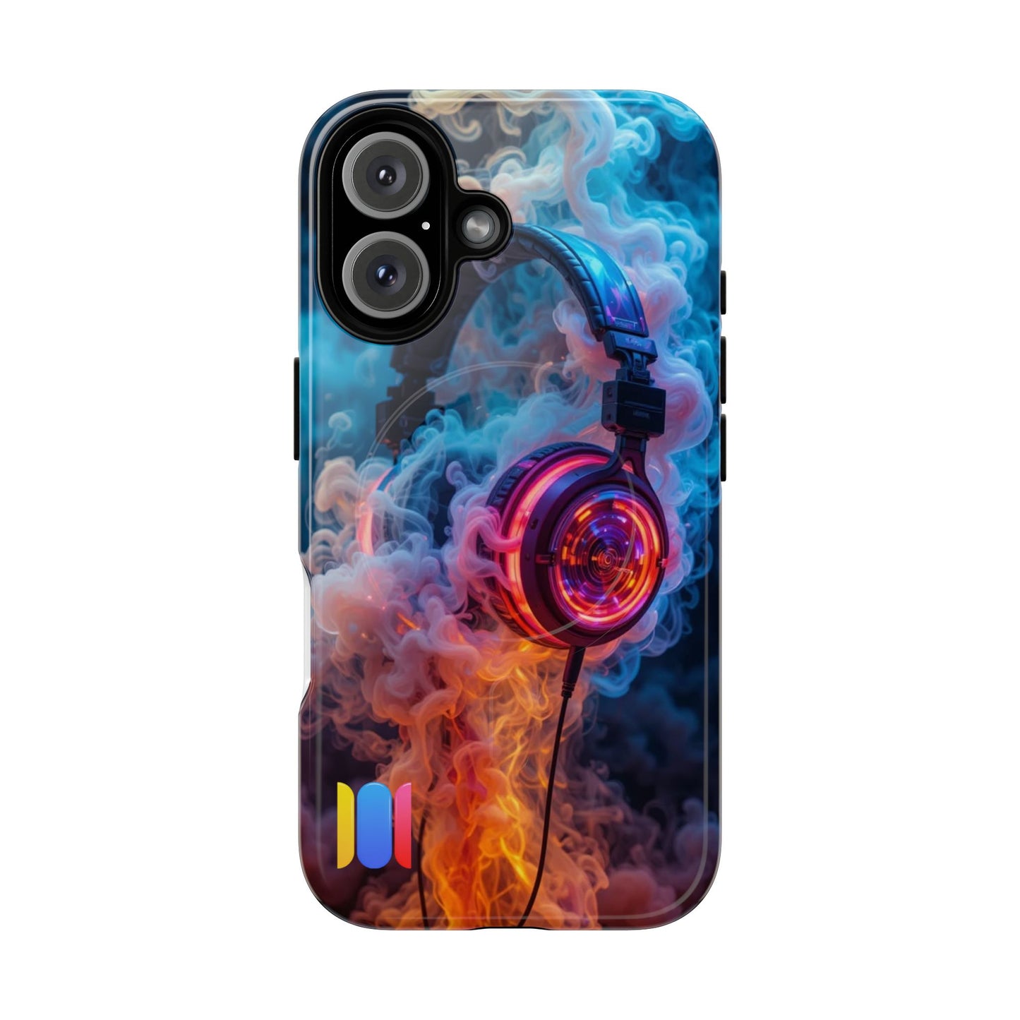 Neon Headphones Smoke Design