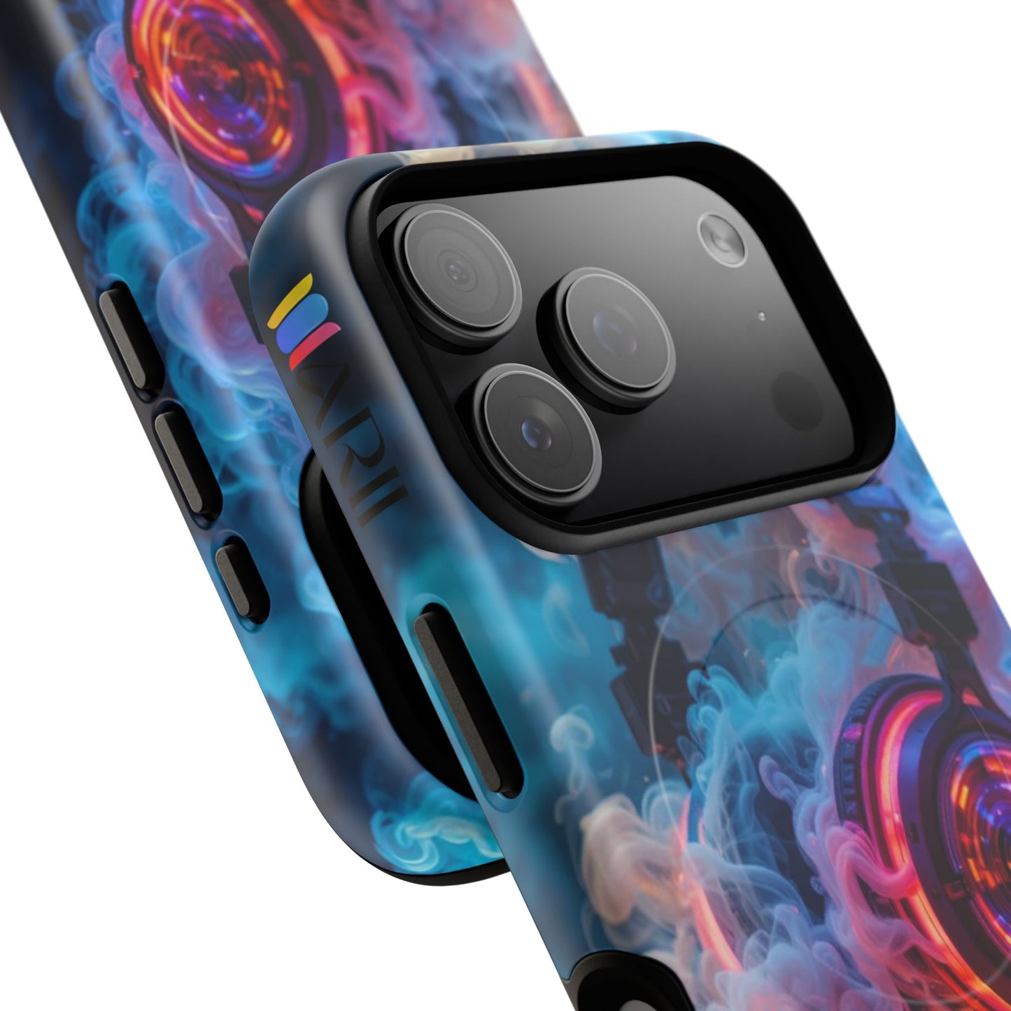 Neon Headphones Smoke Design