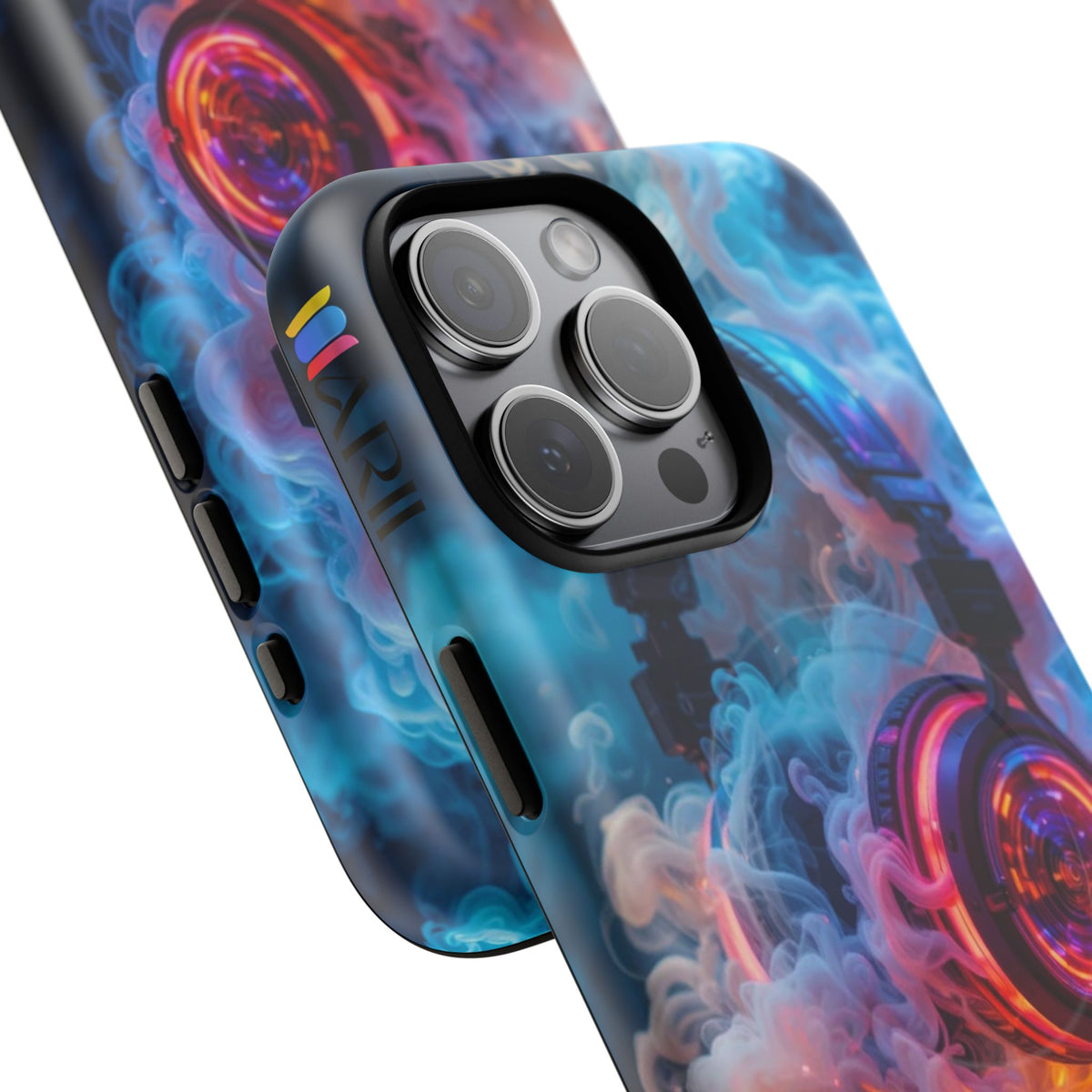Neon Headphones Smoke Design