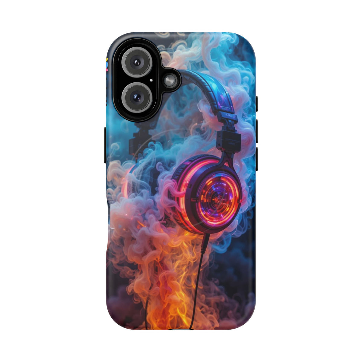 Neon Headphones Smoke Design