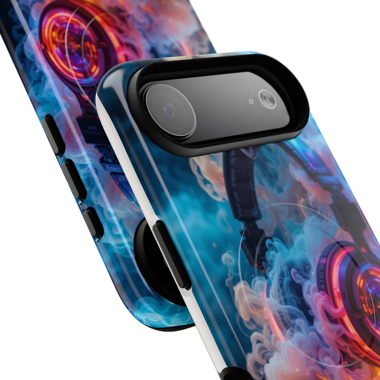 Neon Headphones Smoke Design