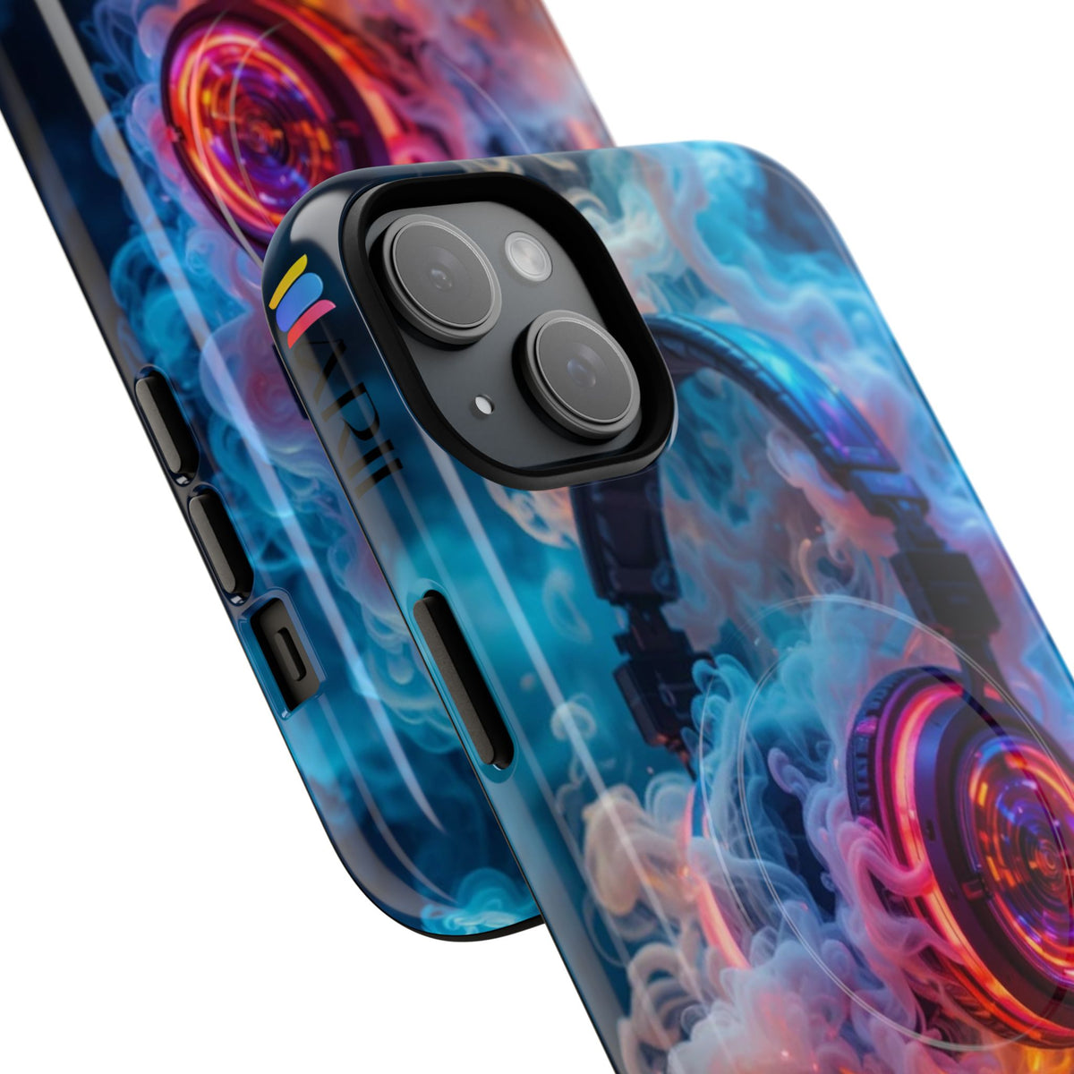 Neon Headphones Smoke Design