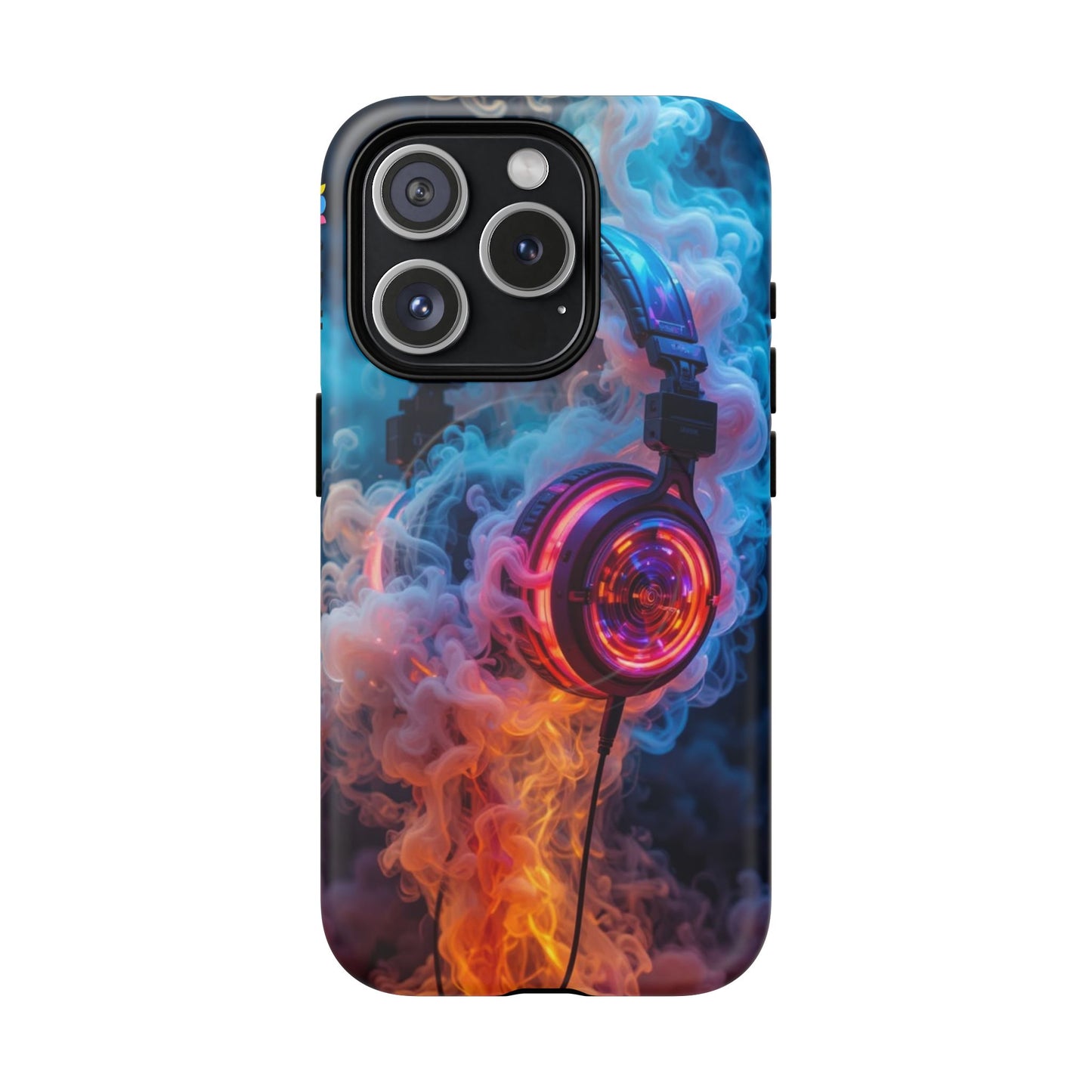 Neon Headphones Smoke Design