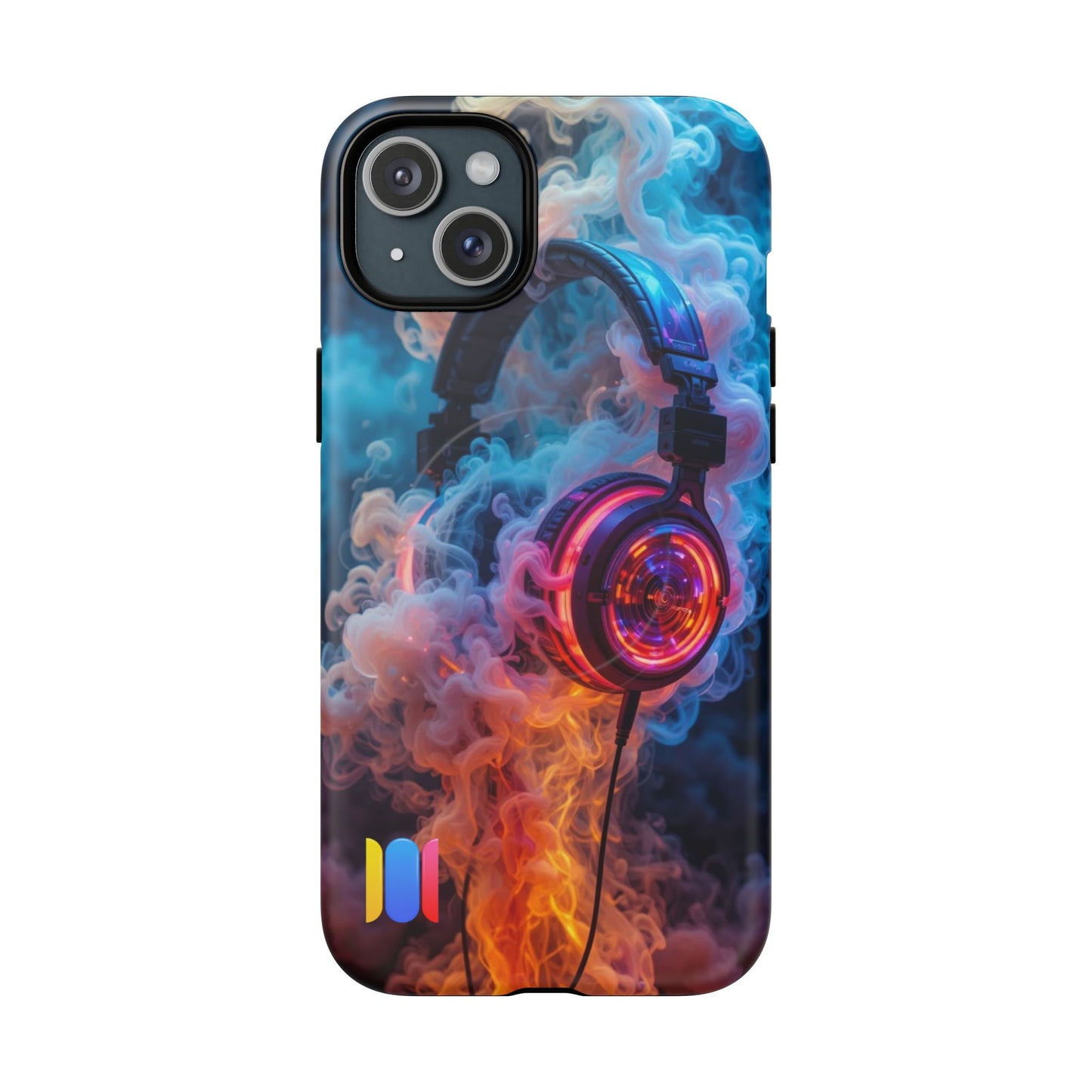 Neon Headphones Smoke Design
