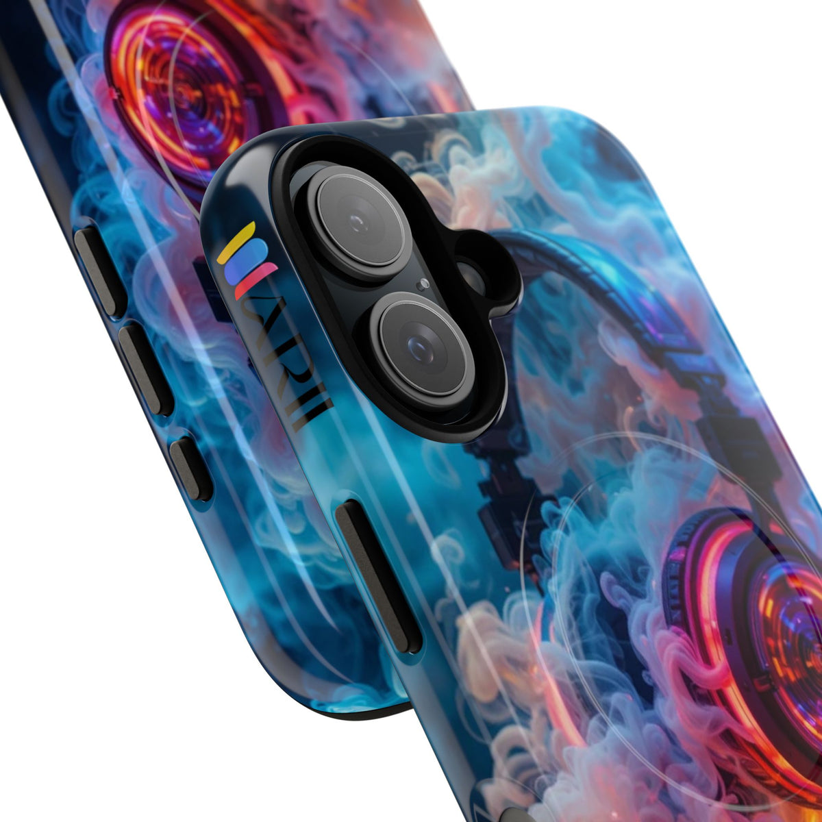 Neon Headphones Smoke Design
