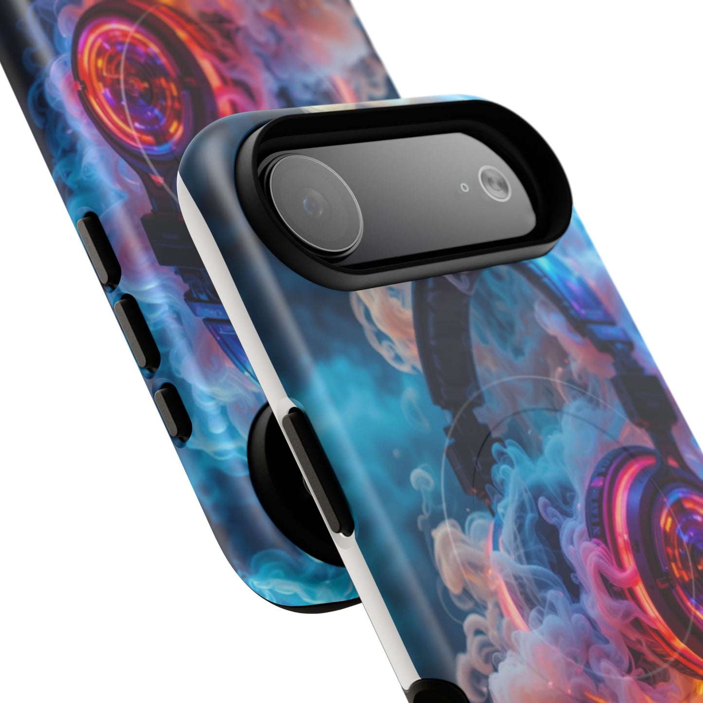 Neon Headphones Smoke Design