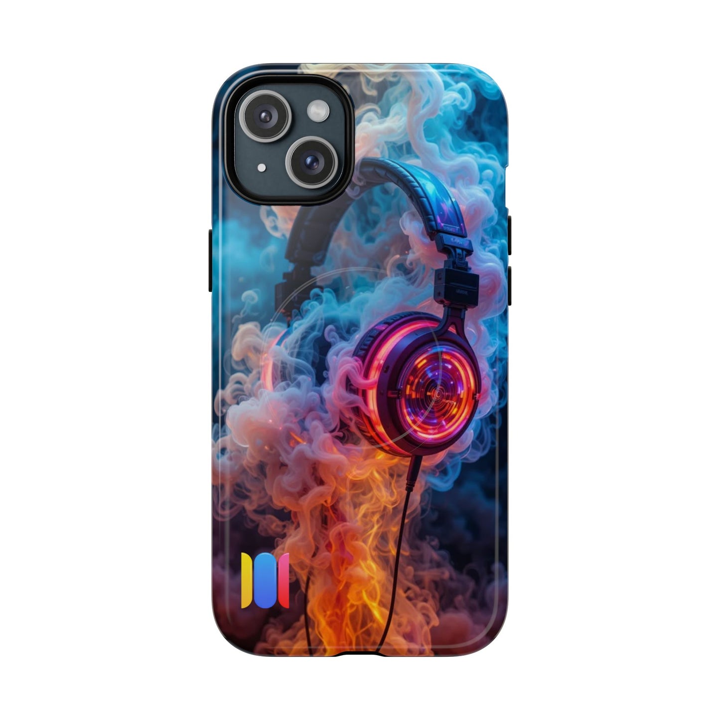 Neon Headphones Smoke Design