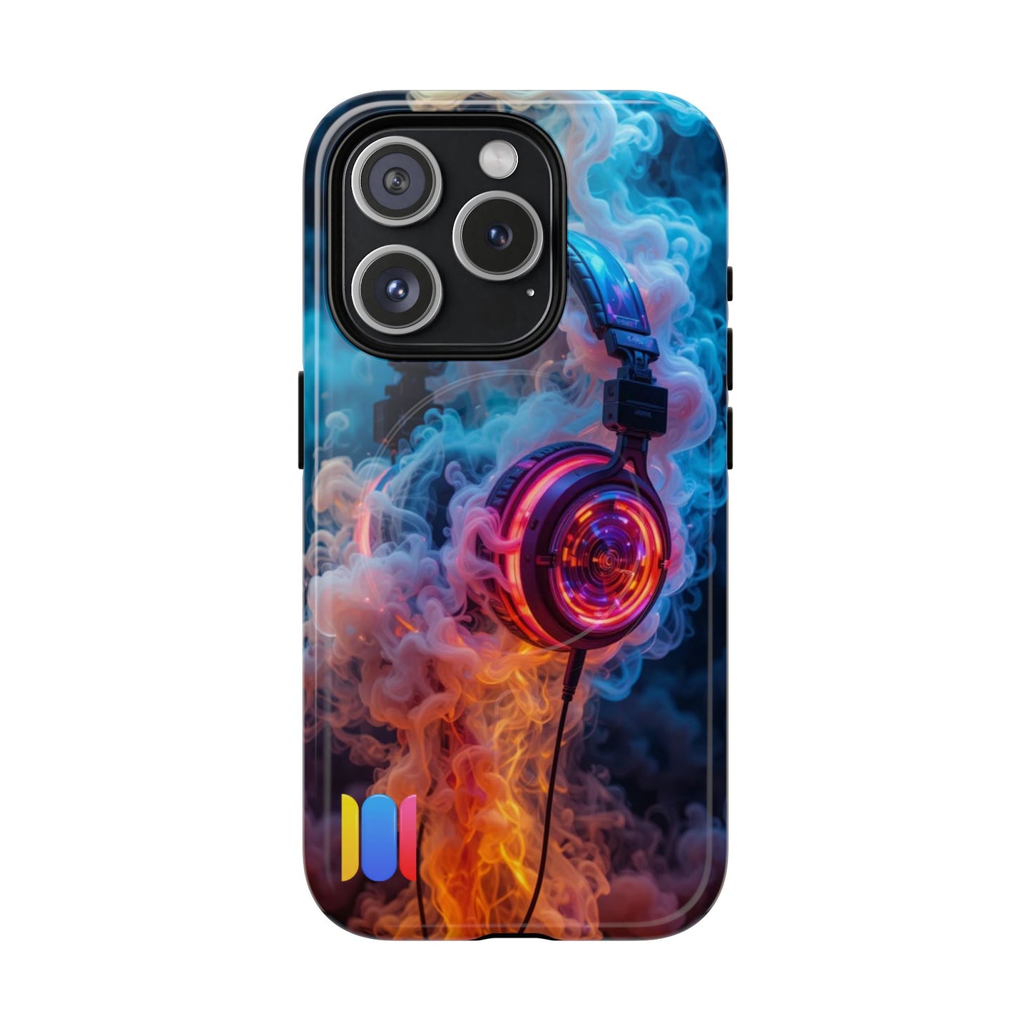 Neon Headphones Smoke Design