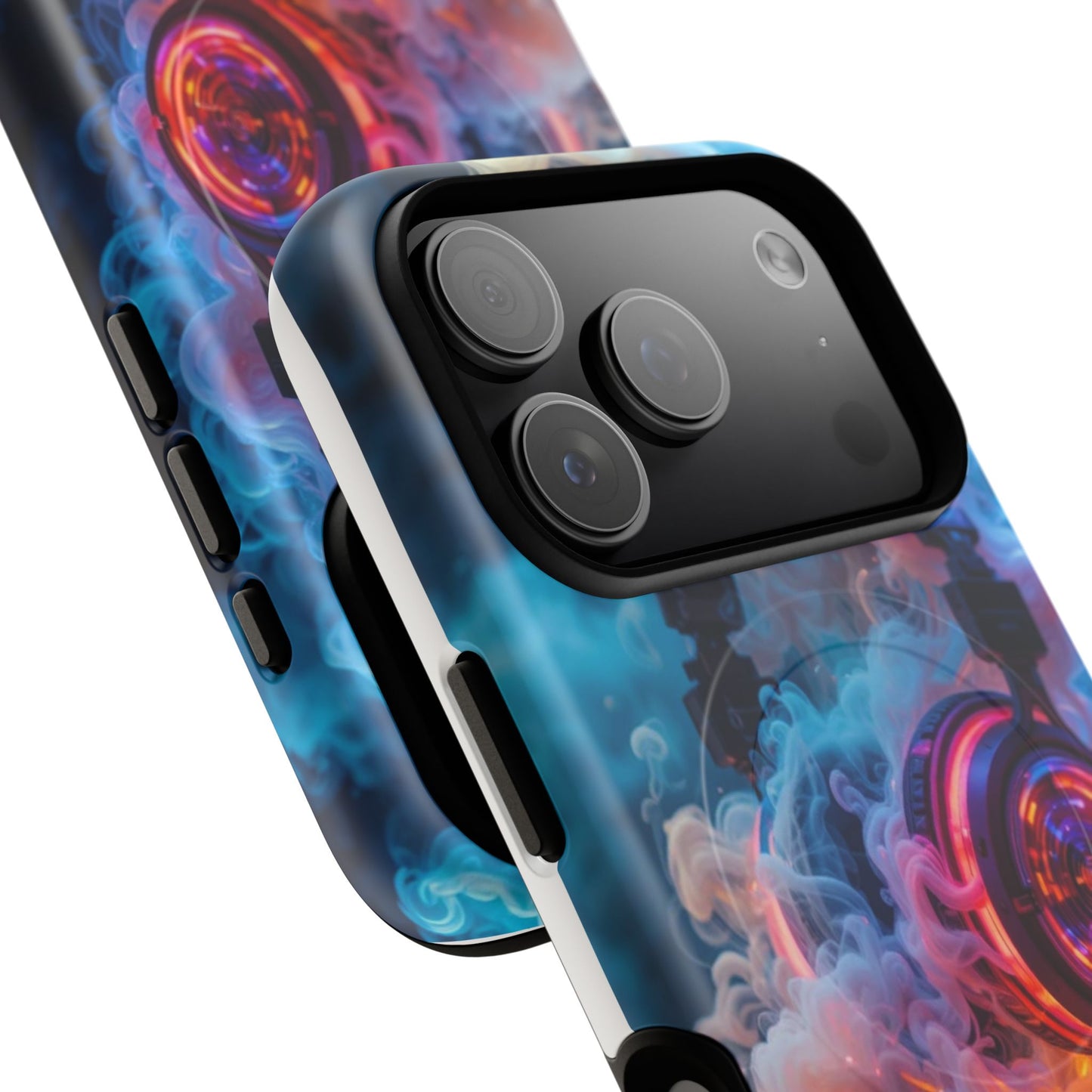 Neon Headphones Smoke Design