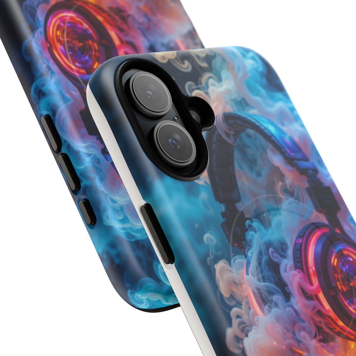 Neon Headphones Smoke Design