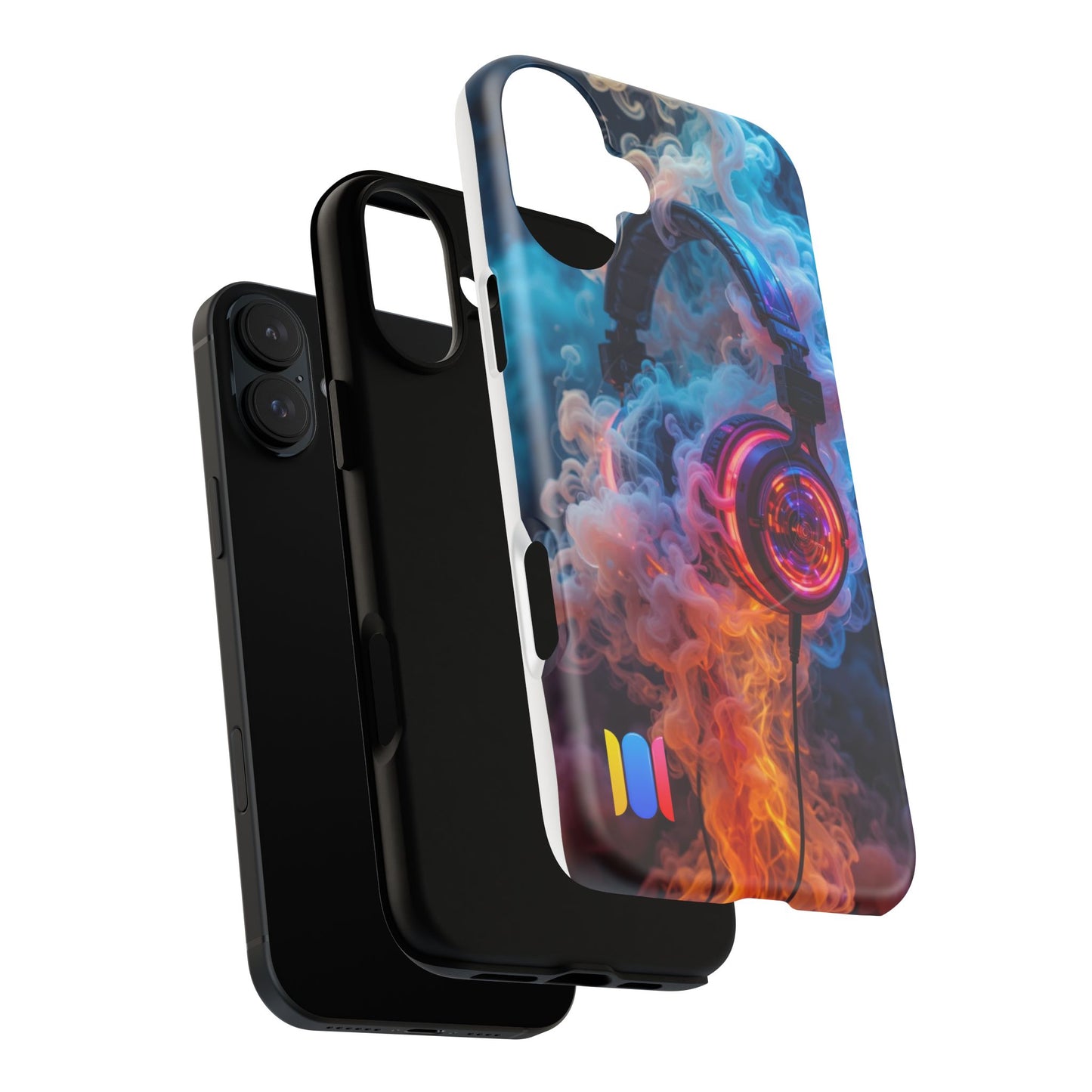 Neon Headphones Smoke Design
